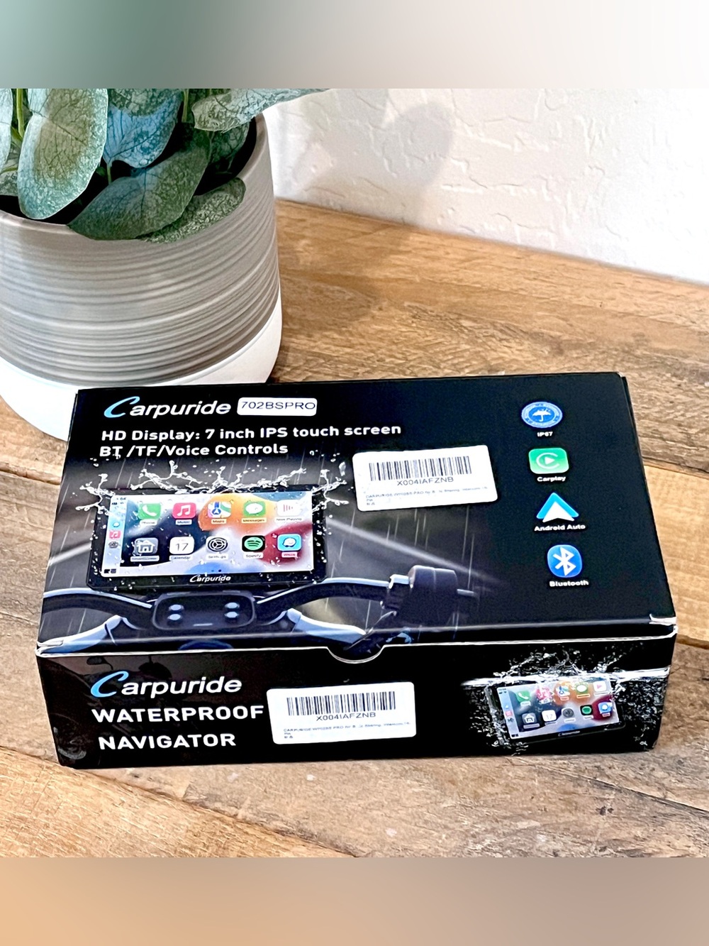 Carpuride W702BS PRO 7" BMW Motorcycle CarPlay Android Auto Screen NIB